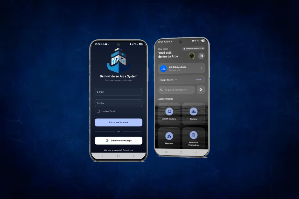 Interface do Arca System
